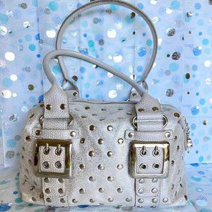 KATHY VAN ZEELAND SATCHEL IN SILVER NWOT